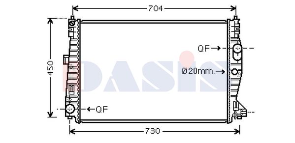 AKS DASIS Radiaator,mootorijahutus 010019N